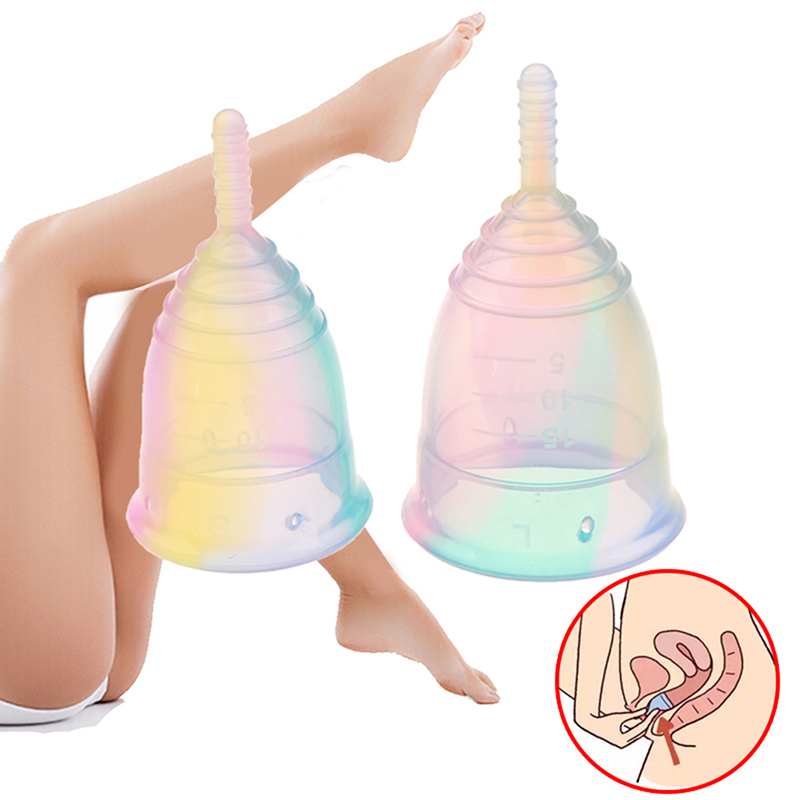 1PCS Women Colorful Cup Medica - Menstrual Cup Silicone review and price